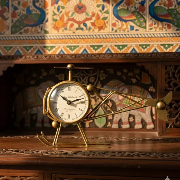 Golden_Analog_Helicopter_Clock_For_Home_Decor