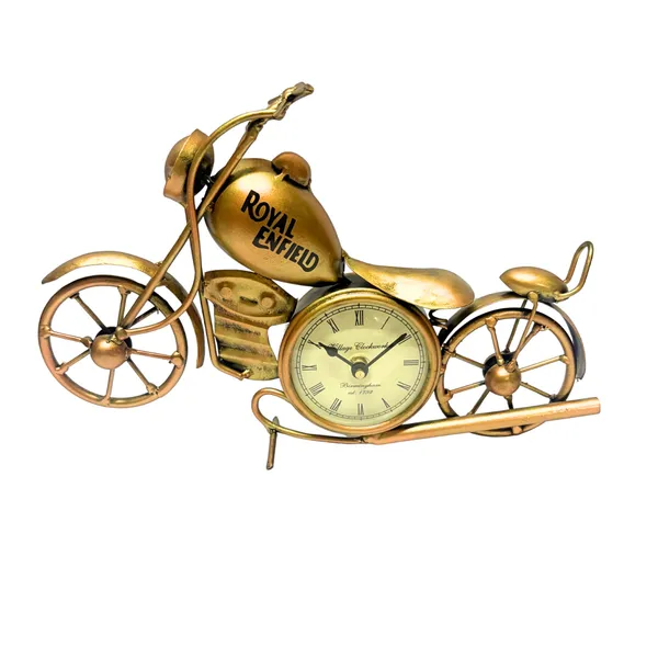 Golden_Analog_Bike_Clock_For_Home_Decor