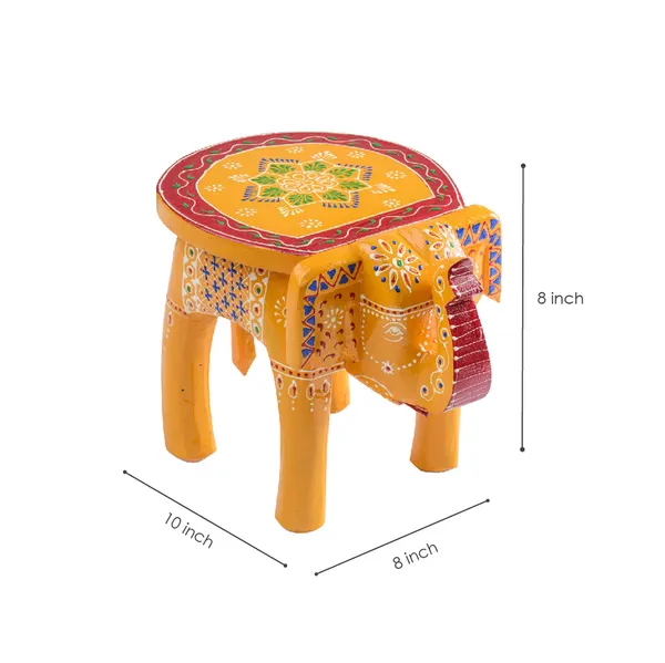 Orange_Wooden_Elephant_Stool_Design_For_Home_Decor_And_Gifts_Decorative_Showpiece