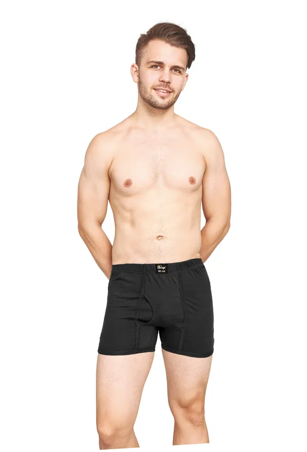 Black_100%_Cotton_Casual_Shorts_For_Men