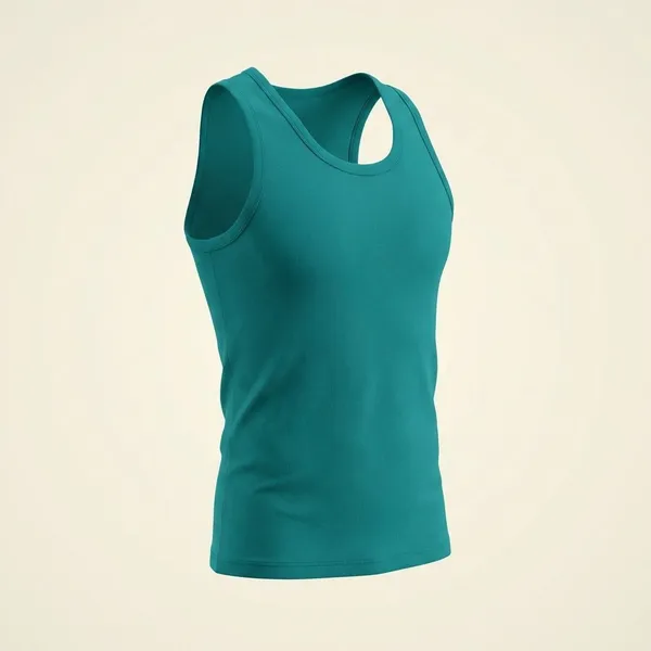 Sea_Green__100%_Cotton_Sleeveless_Tank_Top_For_Men