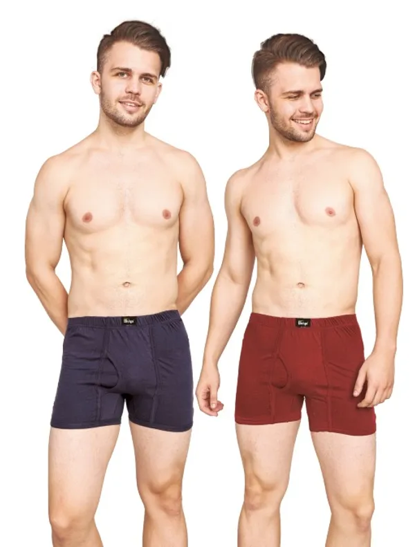 Red_And_Black_100%_Cotton_Shorts_For_Men_Pack_Of_2