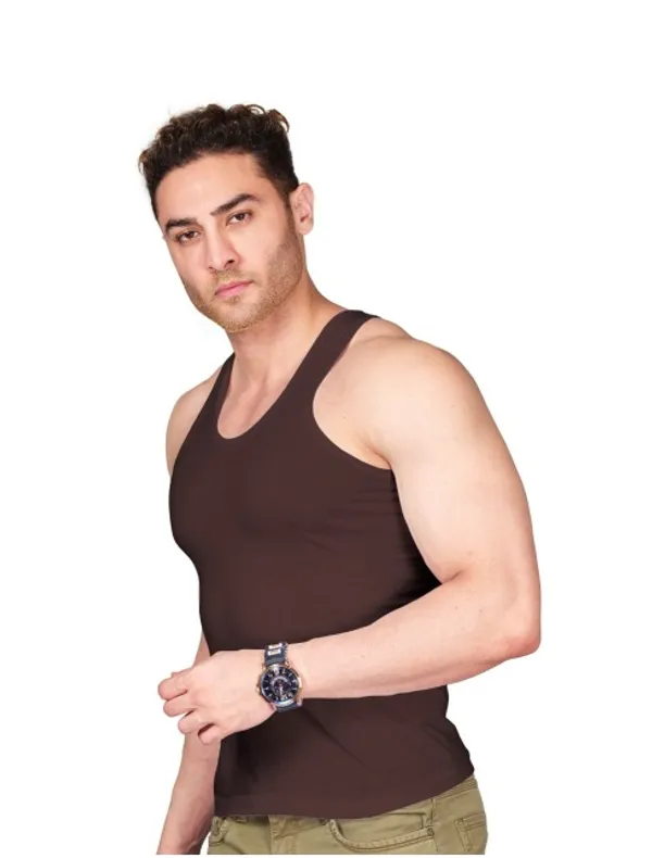 Coffee_100%_Cotton_Sleeveless_Tank_Top_For_Men