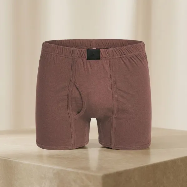 Brown_100%_Cotton_Casual_Shorts_For_Men