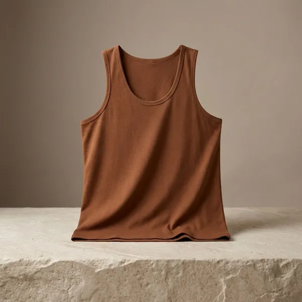 Brown_100%_Cotton_Sleeveless_Vest_Tank_Top_For_Men