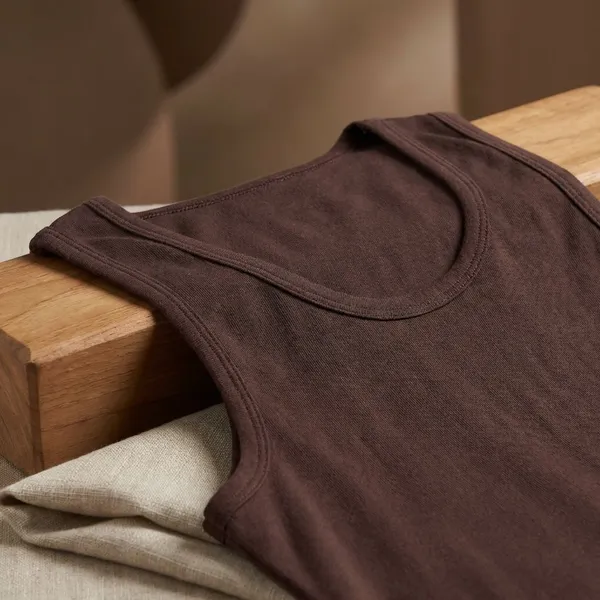 Coffee_100%_Cotton_Sleeveless_Tank_Top_For_Men