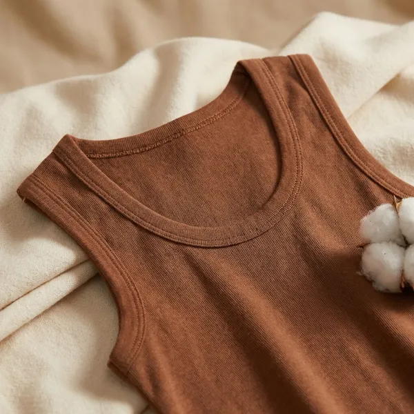 Brown_100%_Cotton_Sleeveless_Vest_For_Boys