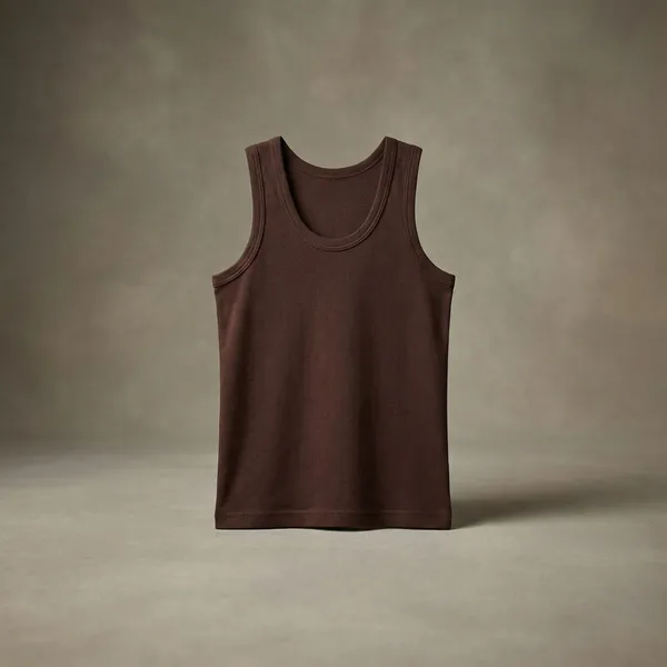 Coffee_100%_Cotton_Sleeveless_Vest_For_Boys