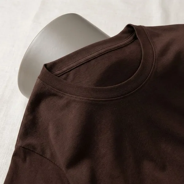 Coffee_100%_Cotton_Short_Sleeves_Crew_Neck_T_Shirt_For_Men