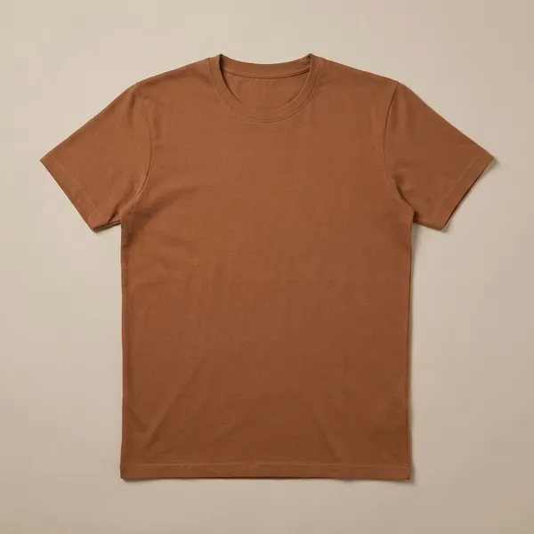 Brown_100%_Cotton_Short_Sleeve_T_Shirt_For_Men