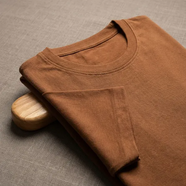 Brown_100%_Cotton_Short_Sleeve_T_Shirt_For_Men
