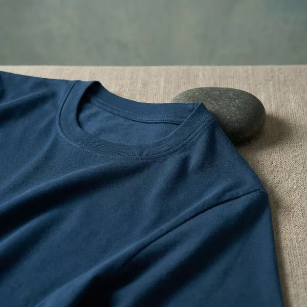 Navy_Blue_100%_Cotton_Short_Sleeve_Crew_Neck_T_Shirt_For_Men