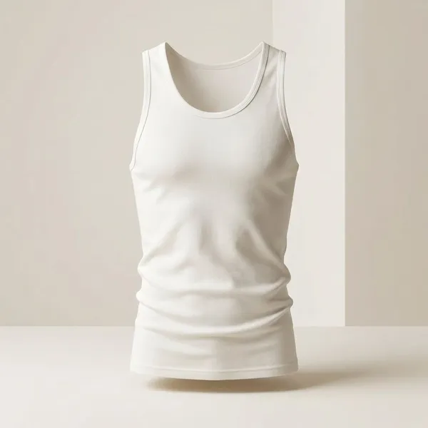 White_100%_Cotton_Sleeveless_Vest_For_Men