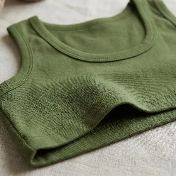 Green_100%_Cotton_Sleeveless_Vest_For_Boys
