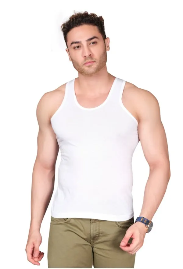 White_100%_Cotton_Sleeveless_Vest_For_Men