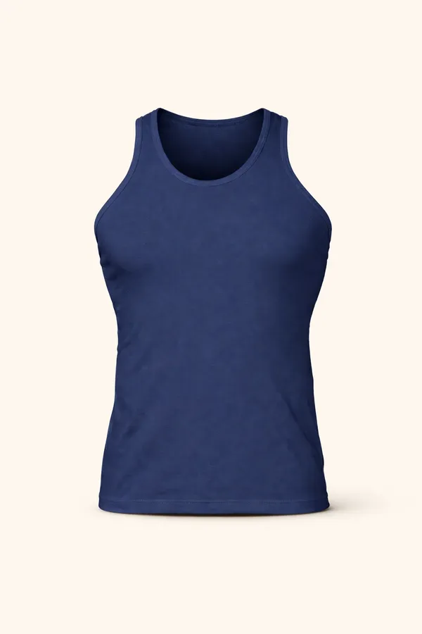 Navy_Blue_100%_Cotton_Sleeveless_Tank_Top_Tank_Top_For_Men
