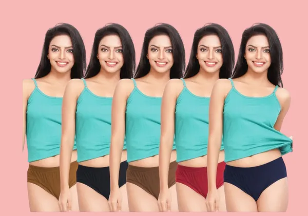 Multicolour_100%_Cotton_Panties_For_Women_Pack_Of_5