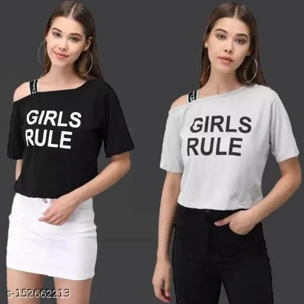Black_And_White_Cotton__Tops_For_Girls