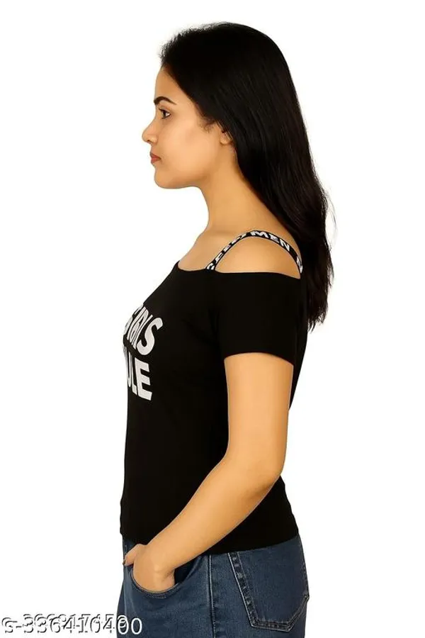 Black_Cotton_Blend_Off_Shoulder_Top_For_Women