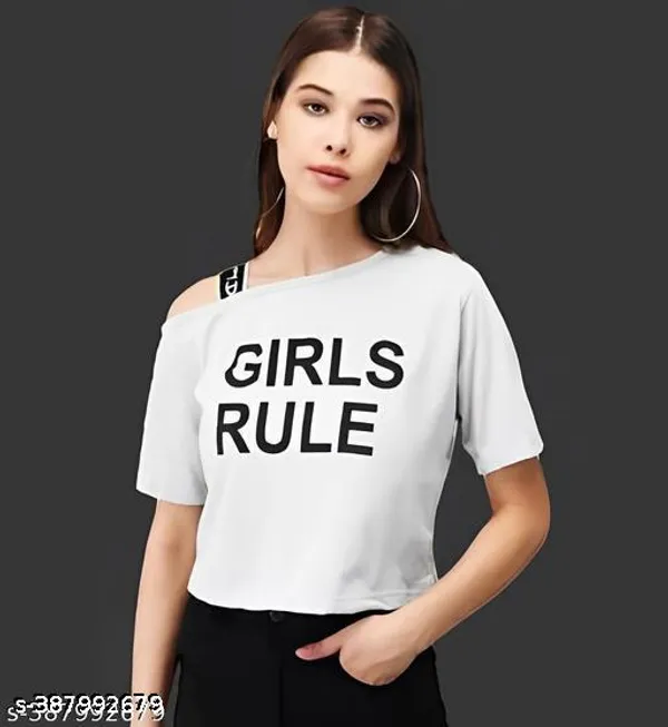White_And_Black_Cotton_T_Shirt_For_Women