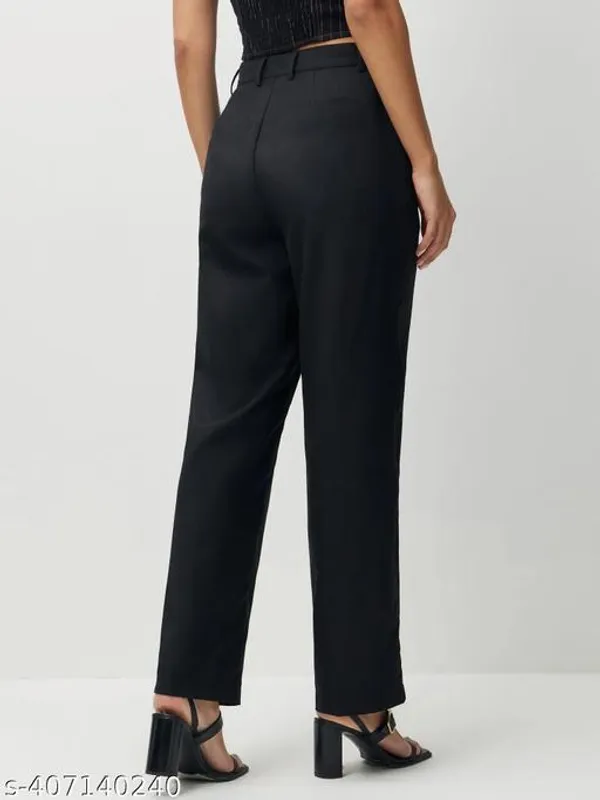 Black_Cotton_Lycra_Pants_For_Women