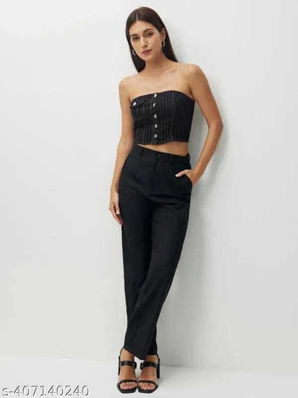 Black_Cotton_Lycra_Pants_For_Women