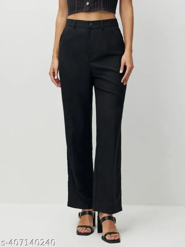 Black_Cotton_Lycra_Pants_For_Women