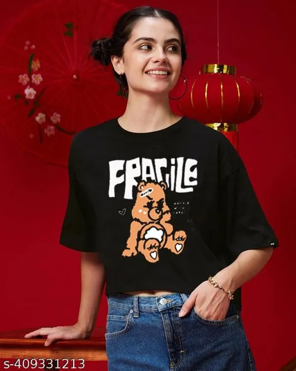 Black_Cotton_Crop_T_Shirt_For_Women