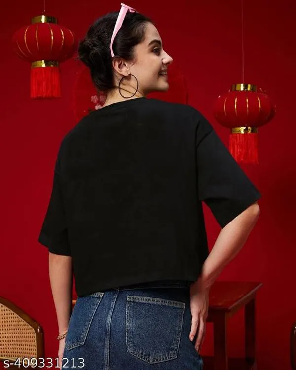 Black_Cotton_Crop_T_Shirt_For_Women