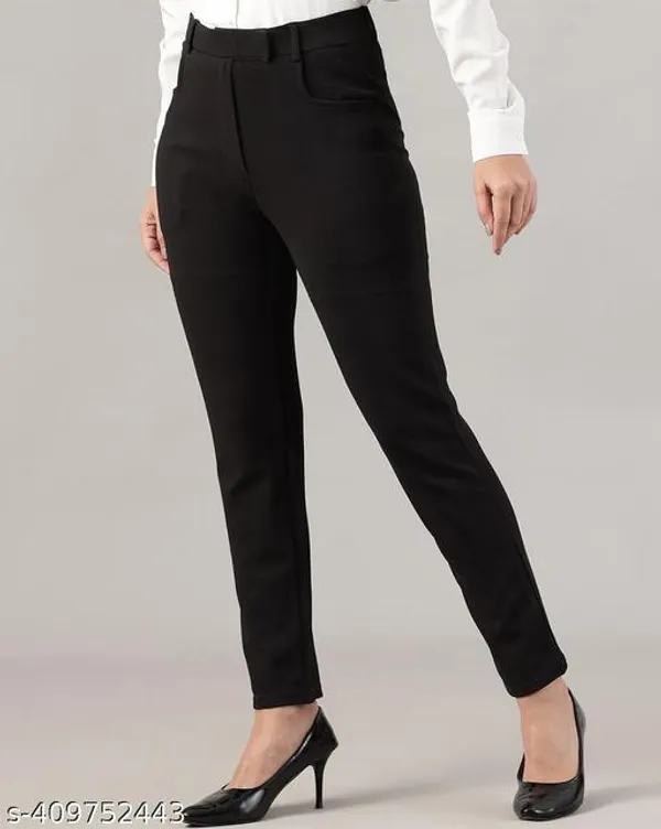 Black_Cotton_Lycra_Formal_Pants_For_Women