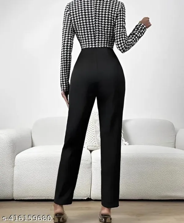 Black_Cotton_Lycra_Wide_Leg_Cargo_Pants_For_Women