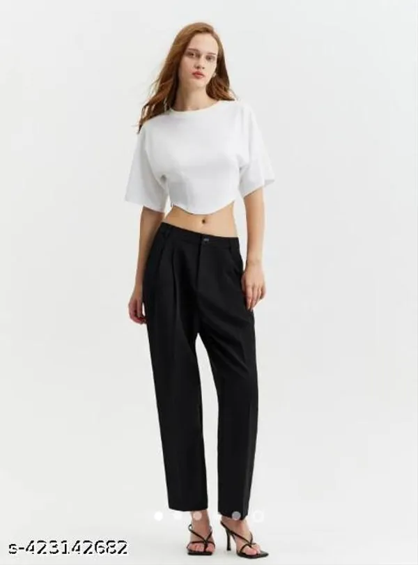 Black_Cotton_Lycra_Formal_Pants_For_Women