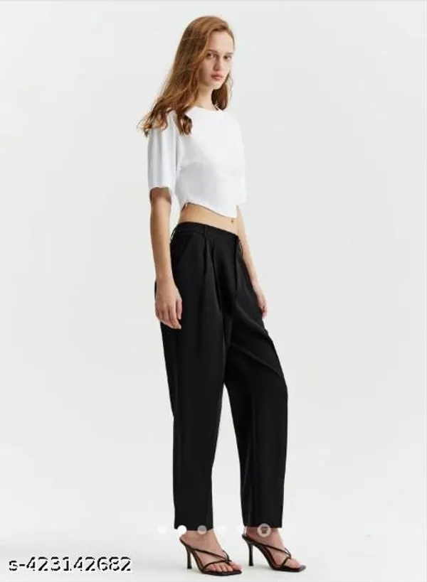 Black_Cotton_Lycra_Formal_Pants_For_Women