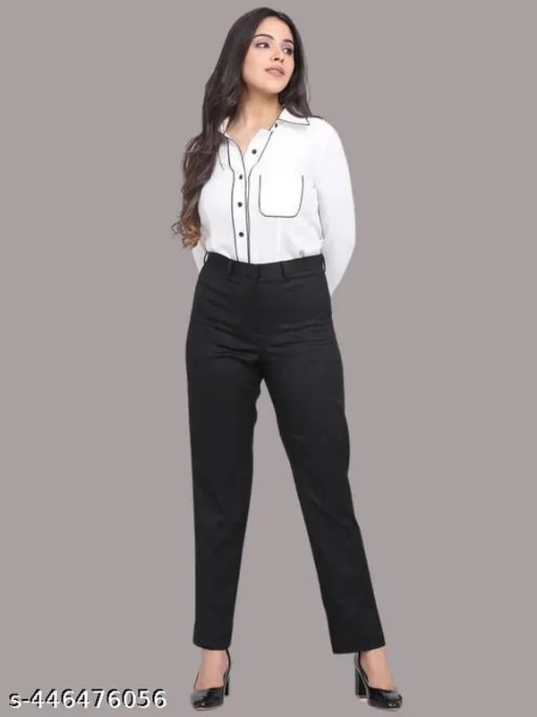 Black_Acrylic_Formal_Pants_For_Women