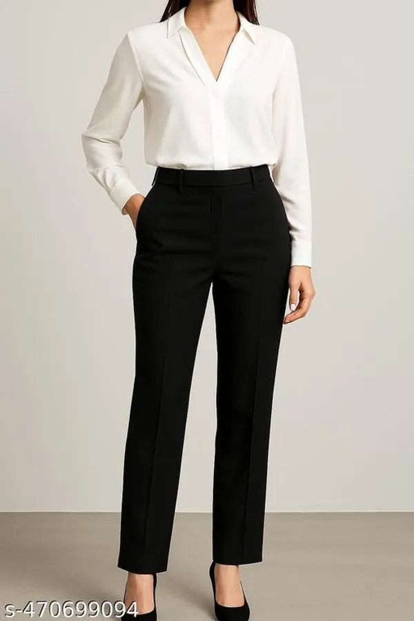 Black_Poly_Blend_Formal_Pants_For_Women