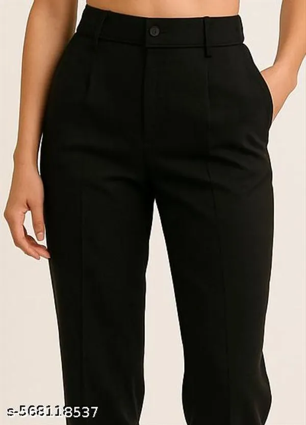 Black_Cotton_Blend_Formal_Pants_For_Women