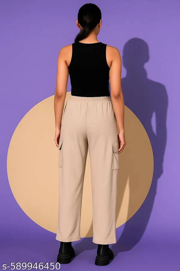 Beige_Cotton_Linen_Cargo_Pants_For_Women