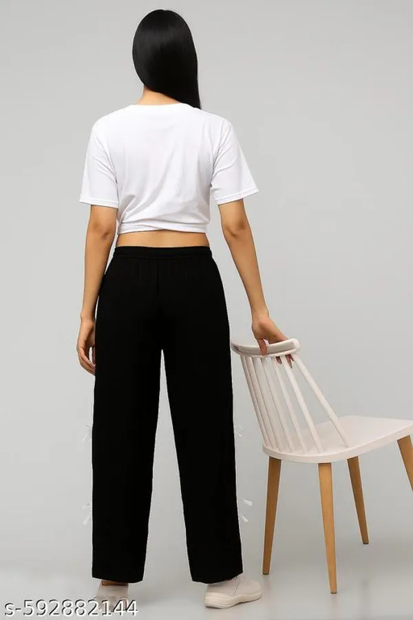 Black_Cotton_Linen_Wide_Leg_Pants_For_Women