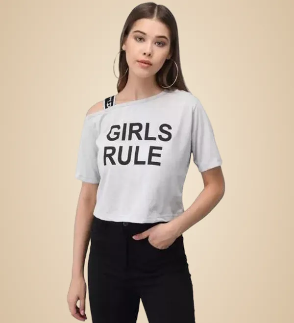 White_Cotton_One_Shoulder_Top_For_Women