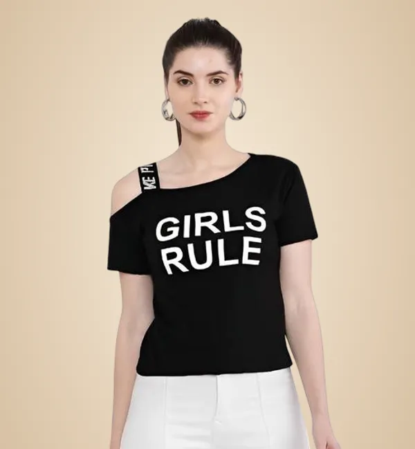 Black_Cotton_One_Shoulder_Top_For_Women