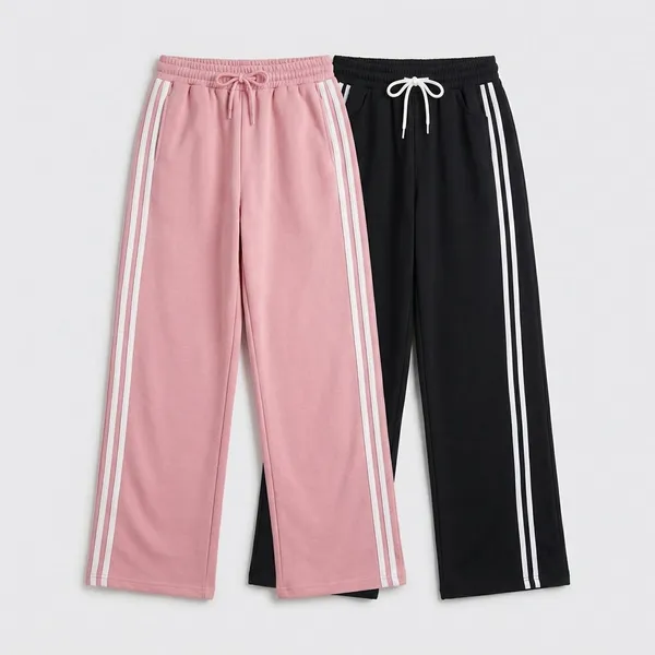 Pack_Of_2_Black_And_Pink_Poly_Cotton_Track_Pants_For_Women
