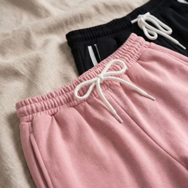 Pack_Of_2_Black_And_Pink_Poly_Cotton_Track_Pants_For_Women