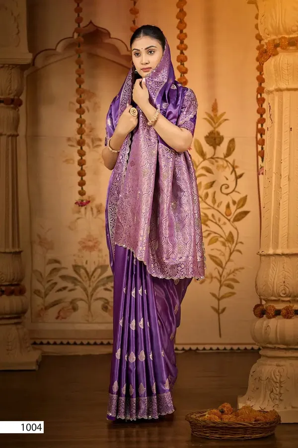Violet_Crystal_Noor_Satin_Silk_Saree
