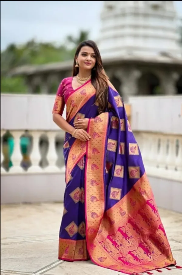 Blue_Meenara_Royale_Banarasi_Silk_Saree