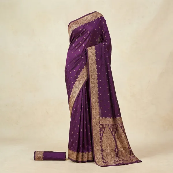 Violet_Rajvaibhav_Pure_Banarasi_Silk_Saree