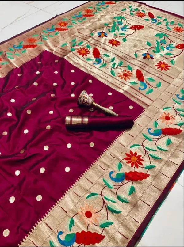 Red_Maharani_Meenakari_Paithani_Silk_Saree