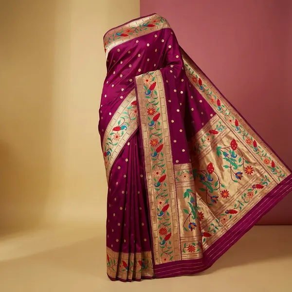 Red_Maharani_Meenakari_Paithani_Silk_Saree