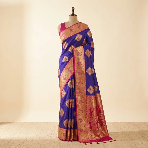 Blue_Meenara_Royale_Banarasi_Silk_Saree
