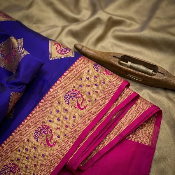 Blue_Meenara_Royale_Banarasi_Silk_Saree