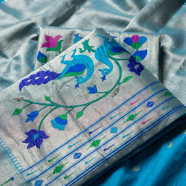 Sky_Blue_Zariya_Rajwada_Silk_Saree